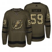 Camiseta Hockey Tampa Bay Lightning Jake Dotchin Salute To Service Verde Militar