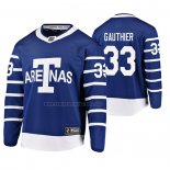 Camiseta Hockey Toronto Maple Leafs Frederik Gauthier Throwback Breakaway Jugador Azul