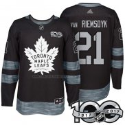 Camiseta Hockey Toronto Maple Leafs James Van Riemsdyk 1917-2017 100th Aniversario Negro