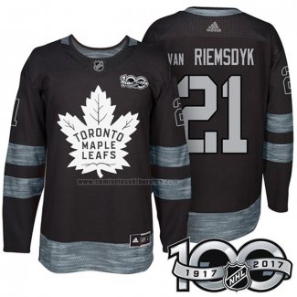 Camiseta Hockey Toronto Maple Leafs James Van Riemsdyk 1917-2017 100th Aniversario Negro