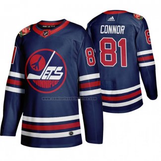 Camiseta Hockey Winnipeg Jets Kyle Connor Heritage Classic 2019-20 Azul