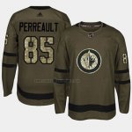 Camiseta Hockey Winnipeg Jets Mathieu Perreault 2018 Salute To Service Verde Militar