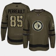 Camiseta Hockey Winnipeg Jets Mathieu Perreault 2018 Salute To Service Verde Militar