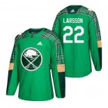 Camiseta Hockey Buffalo Sabres Johan Larsson 2018 Dia de San Patricio Verde
