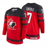 Camiseta Hockey Canada Jordan Eberle 2018 IIHF World Championship Jugador Rojo
