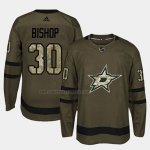 Camiseta Hockey Dallas Stars Ben Bishop 2018 Salute To Service Verde Militar