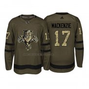 Camiseta Hockey Florida Panthers Derek Mackenzie 2018 Salute To Service Verde Militar