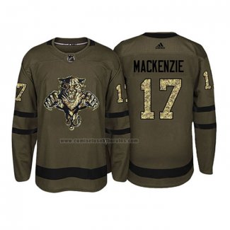 Camiseta Hockey Florida Panthers Derek Mackenzie 2018 Salute To Service Verde Militar