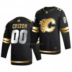Camiseta Hockey Golden Edition Calgary Flames Personalizada Limited Autentico 2020-21 Negro
