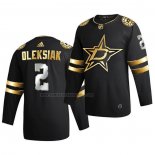 Camiseta Hockey Golden Edition Dallas Stars Jamie Oleksiak Limited Autentico 2020-21 Negro