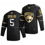 Camiseta Hockey Golden Edition Florida Panthers Aaron Ekblad Limited Autentico 2020-21 Negro