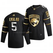 Camiseta Hockey Golden Edition Florida Panthers Aaron Ekblad Limited Autentico 2020-21 Negro