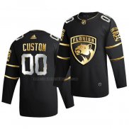 Camiseta Hockey Golden Edition Florida Panthers Personalizada Limited Autentico 2020-21 Negro