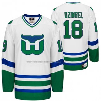 Camiseta Hockey Hartford Whalers Ryan Dzingel Heritage Night Throwback Blanco
