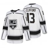 Camiseta Hockey Los Angeles Kings Kyle Clifford Autentico Segunda 2018 Blanco