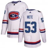 Camiseta Hockey Montreal Canadiens Victor Mete Autentico 2017 100 Classic Blanco