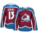 Camiseta Hockey Mujer Colorado Avalanche Alexander Kerfoot Autentico Jugador Maroon