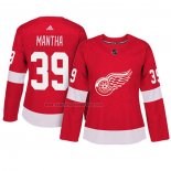 Camiseta Hockey Mujer Detroit Red Wings Anthony Mantha Autentico Jugador Rojo