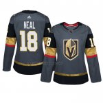 Camiseta Hockey Mujer Vegas Golden Knights James Neal Primera Autentico Jugador Gris