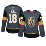 Camiseta Hockey Mujer Vegas Golden Knights James Neal Primera Autentico Jugador Gris