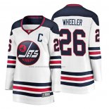 Camiseta Hockey Mujer Winnipeg Jets Blake Wheeler Heritage Breakaway Blanco
