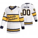 Camiseta Hockey Nashville Predators Personalizada Breakaway Jugador 2020 Winter Classic Retro Blanco