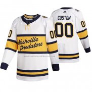 Camiseta Hockey Nashville Predators Personalizada Breakaway Jugador 2020 Winter Classic Retro Blanco