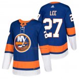 Camiseta Hockey New York Islanders Anders Lee Autentico Primera 2018 Azul
