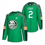 Camiseta Hockey New York Islanders Nick Leddy 2018 Dia de San Patricio Verde