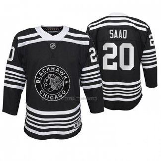 Camiseta Hockey Nino Chicago Blackhawks Brandon Saad Premier Alterno Negro