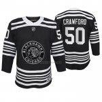 Camiseta Hockey Nino Chicago Blackhawks Corey Crawford Premier Alterno Negro