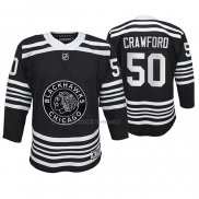 Camiseta Hockey Nino Chicago Blackhawks Corey Crawford Premier Alterno Negro