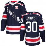 Camiseta Hockey Nino New York Rangers Henrik Lundqvist Autentico 2018 Winter Classic Azul