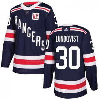 Camiseta Hockey Nino New York Rangers Henrik Lundqvist Autentico 2018 Winter Classic Azul