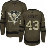 Camiseta Hockey Nino Pittsburgh Penguins Conor Sheary 2018 Salute To Service Verde Militar