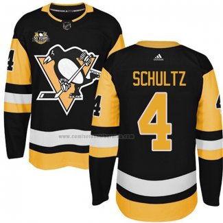 Camiseta Hockey Nino Pittsburgh Penguins Justin Schultz 50 Anniversary Primera Premier Negro