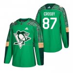 Camiseta Hockey Pittsburgh Penguins Sidney Crosby 2018 Dia de San Patricio Verde