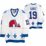 Camiseta Hockey Quebec Nordiques Joe Sakic Heritage Vintage Replica Blanco