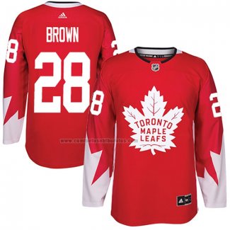 Camiseta Hockey Toronto Maple Leafs Connor Brown Canada Autentico Rojo