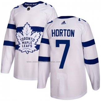 Camiseta Hockey Toronto Maple Leafs Tim Horton Autentico 2018 Stadium Series Blanco