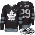 Camiseta Hockey Toronto Maple Leafs William Nylander 1917-2017 100th Aniversario Negro