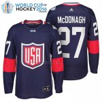 Camiseta Hockey USA Ryan Mcdonagh Premier 2016 World Cup Azul