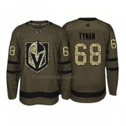 Camiseta Hockey Vegas Golden Knights Tj Tynan 2018 Salute To Service Verde Militar
