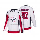 Camiseta Hockey Washington Capitals Evgeny Kuznetsov 2018 Season Centennial Patch Team Road Blanco