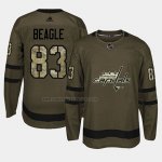 Camiseta Hockey Washington Capitals Jay Beagle 2018 Salute To Service Verde Militar