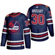 Camiseta Hockey Winnipeg Jets Laurent Brossoit Heritage Classic 2019-20 Azul