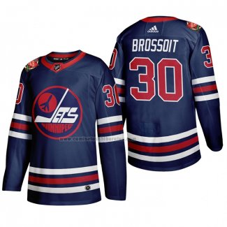 Camiseta Hockey Winnipeg Jets Laurent Brossoit Heritage Classic 2019-20 Azul