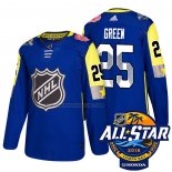 Camiseta Hockey 2018 All Star Detroit Red Wings Mike Verde Autentico Azul
