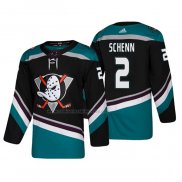 Camiseta Hockey Anaheim Ducks Luke Schenn Alterno 25th Aniversario Third Autentico Negro