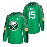 Camiseta Hockey Buffalo Sabres Jack Eichel 2018 Dia de San Patricio Verde